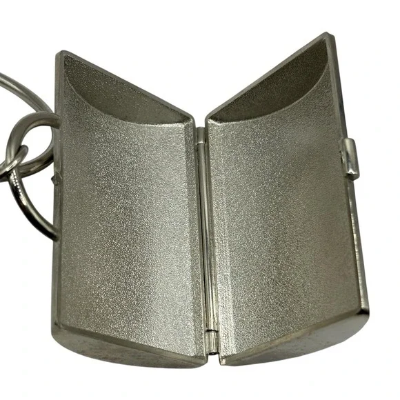 Neiman Marcus Butterfly Metal Purse Keychain Fob Pill Trinket Box Judith Leiber - Picture 5 of 16